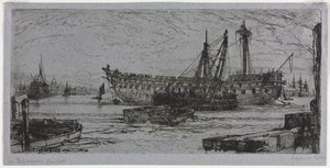 Upplösning av Agamemnon, 1870. av Francis Seymour Haden