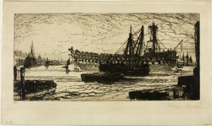 Breaking Up of the Agamemnon, nr 1 av Francis Seymour Haden