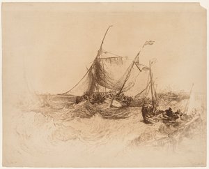 Calais Pier. av Francis Seymour Haden