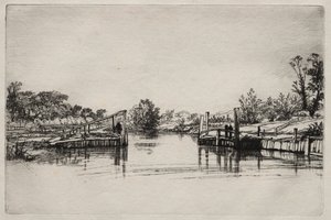 Egham Lock av Francis Seymour Haden