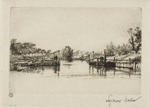 Egham Lock av Francis Seymour Haden