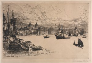 Greenwich. av Francis Seymour Haden