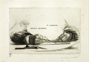 Hands Etching-O Fungerar av Francis Seymour Haden