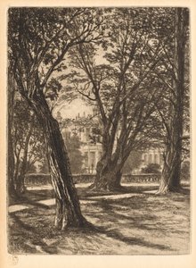 Kensington Gardens, nr 1 (liten tallrik) av Francis Seymour Haden