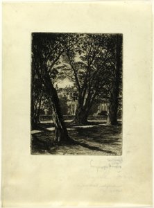 Kensington Gardens, No. I (liten tallrik) av Francis Seymour Haden