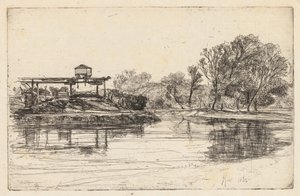 Kew, 1864. av Francis Seymour Haden
