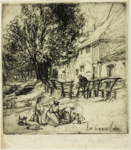 Kew Side, ett fragment av Francis Seymour Haden