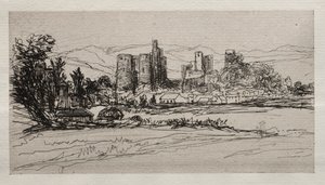 Kidwelly slott. av Francis Seymour Haden