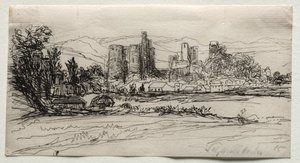Kidwelly Castle, 1859. av Francis Seymour Haden