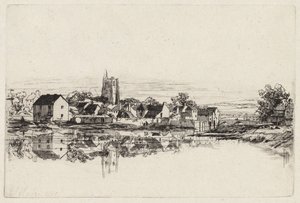 Kidwelly Town av Francis Seymour Haden