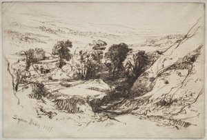 Nine Barrow Down av Francis Seymour Haden