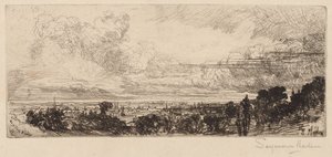 Utanför studiofönstret av Francis Seymour Haden
