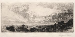 Utanför studiefönstret, 1862. av Francis Seymour Haden