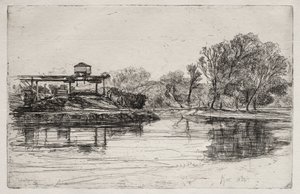 Järnvägsintrång, 1864. av Francis Seymour Haden