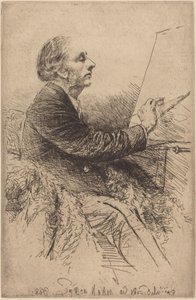 Självporträtt vid staffliet av Francis Seymour Haden