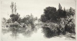 Shere Mill Pond (den större plattan) av Francis Seymour Haden