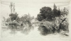 Shere Mill Pond (den större plattan) av Francis Seymour Haden