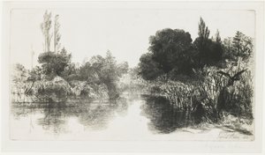 Shere Mill Pond (The Larger Plate), 1860 av Francis Seymour Haden
