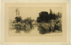 Shere Mill Pond, nr II (stor platta) av Francis Seymour Haden