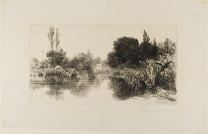 Shere Mill Pond, nr II (stor platta) av Francis Seymour Haden