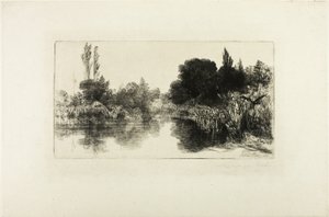 Shere Mill Pond, nr II (stor platta) av Francis Seymour Haden
