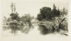 Shere Mill Pond, nr II (stor platta) av Francis Seymour Haden