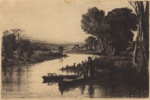 Fiskare på Themsen av Francis Seymour Haden