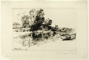 Lilla båthuset av Francis Seymour Haden