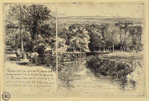 The Two Asses och Dundrum River av Francis Seymour Haden