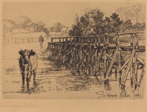 Village Ford av Francis Seymour Haden