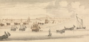 Hulkar i Medway av Francis Swaine