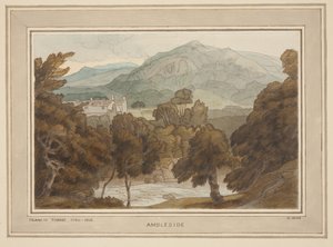 Ambleside, en vy nära Clappers Gate, Ambleside av Francis Towne