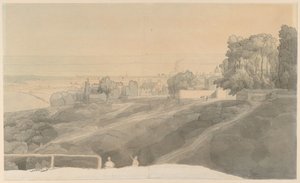 Hampstead Heath, kvällsljus av Francis Towne
