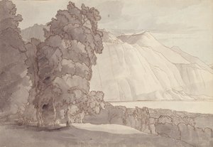 Landskap (Genèvesjön) (penna & bläck & tvätt på papper) av Francis Towne
