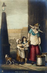 Handelskvinna i London säljer mjölk "Mjölk nedanför, pigor! av Francis Wheatley