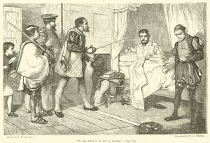 Han greps i sin säng på Reading av Francis Wilfred Lawson