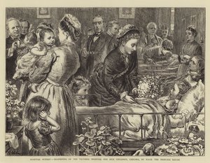 Hospital Sunday, återöppning av Victoria Hospital for Sick Children, Chelsea, av HKH prinsessan Louise av Francis Wilfred Lawson