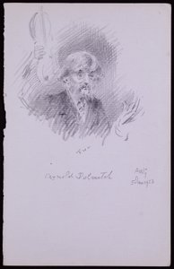 Porträtt av Arnold Dolmetsch av Francis Wilfred Lawson