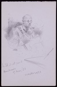 Porträtt av Edwin Lutyens av Francis Wilfred Lawson