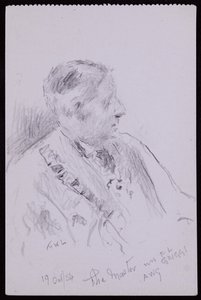Porträtt av FL Griggs av Francis Wilfred Lawson
