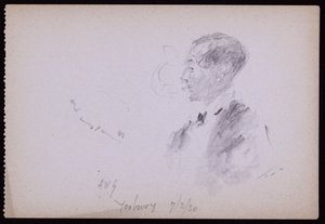 Porträtt av FR Yerbury av Francis Wilfred Lawson