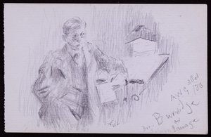 Porträtt av FV Burridge av Francis Wilfred Lawson