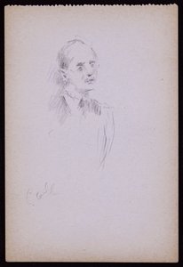 Porträtt av Gerald Cobb, ca 1930 (penna på papper) av Francis Wilfred Lawson