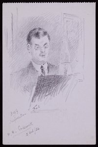 Porträtt av HB Cresswell av Francis Wilfred Lawson