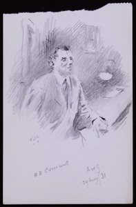Porträtt av HB Cresswell av Francis Wilfred Lawson