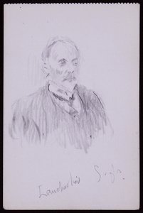 Porträtt av HV Lanchester av Francis Wilfred Lawson