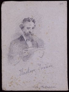 Porträtt av H Thackeray Turner, ca 1900 (penna på papper) av Francis Wilfred Lawson
