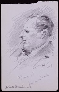 Porträtt av John Amshewitz av Francis Wilfred Lawson