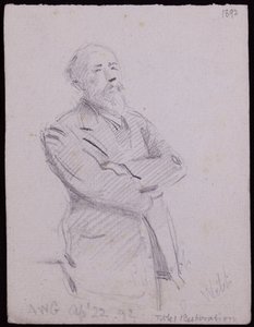 Porträtt av Philip (?) Webb av Francis Wilfred Lawson