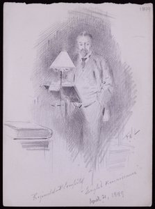 Porträtt av Reginald Blomfield av Francis Wilfred Lawson